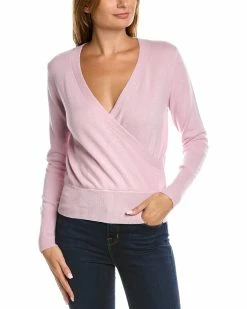 Wholesale 😀 women Forte Cashmere Drape Surplice Cashmere Sweater 🎁