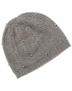 Outlet 😀 women Forte Cashmere Pearl Studded Cashmere Beanie 👏