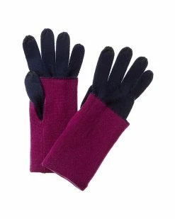 Promo 🥰 women Forte Cashmere Reversible Colorblocked Gloves 👏