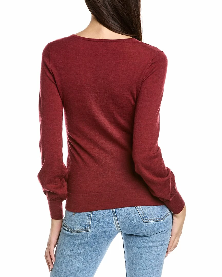 Cheap ๐ women Forte Cashmere Gathered Sleeve V-Neck Cashmere Sweater ๐ 2 Cheap ๐ women Forte Cashmere Gathered Sleeve V-Neck Cashmere Sweater ๐ - Image 2