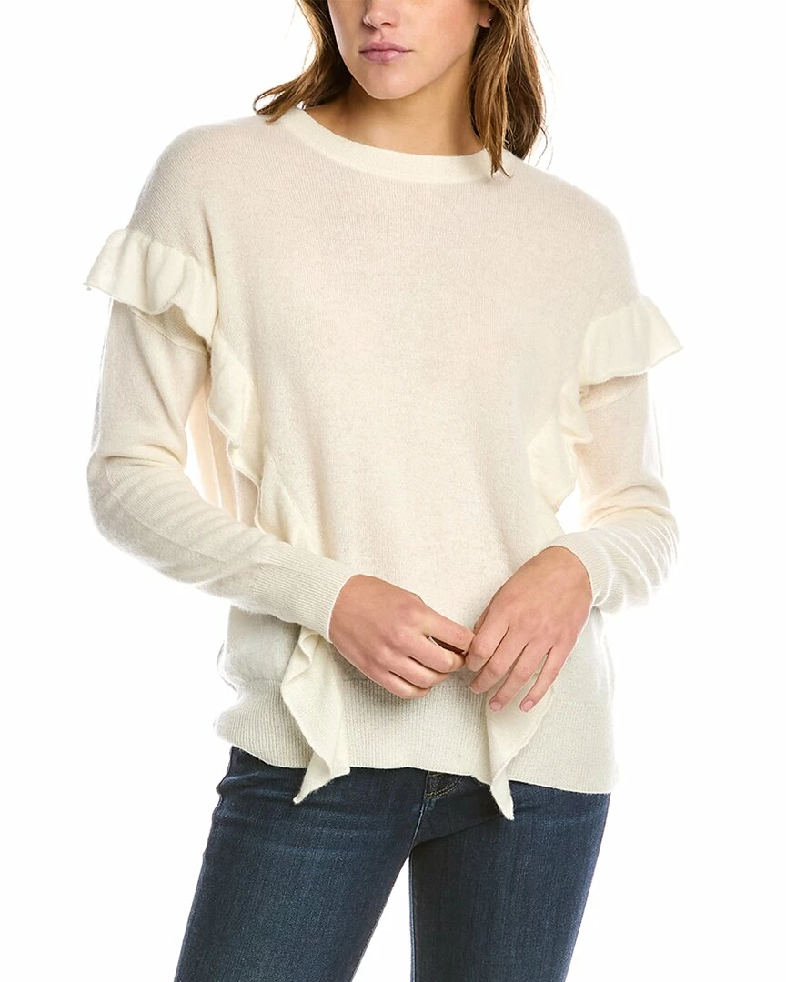 Flash Sale 🛒 women Forte Cashmere Ruffle Trim Cashmere Sweater 🤩 1 Flash Sale 🛒 women Forte Cashmere Ruffle Trim Cashmere Sweater 🤩