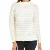 Flash Sale 💯 women Forte Cashmere Raised Stripe Sweater ✔️