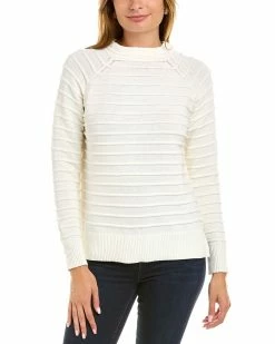Flash Sale 💯 women Forte Cashmere Raised Stripe Sweater ✔️