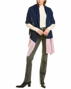 Flash Sale 🌟 women Forte Cashmere Colorblock Cashmere Wrap 🔥