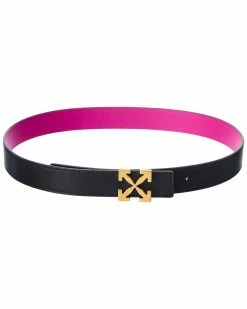 New 🧨 OFF WHITE 👩 women Off-White Arrow H25 Reversible Leather Belt ✨