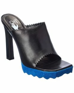 Best deal 🥰 Off-White™ 👩 women Off-White Leather 🩴 Sandal 🔥