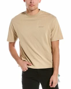 Brand new ⌛ OFF WHITE men Off-White Diagonal Print T-Shirt 💯