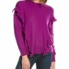 Discount 👏 women Forte Cashmere Ruffle Trim Cashmere Sweater ✔️