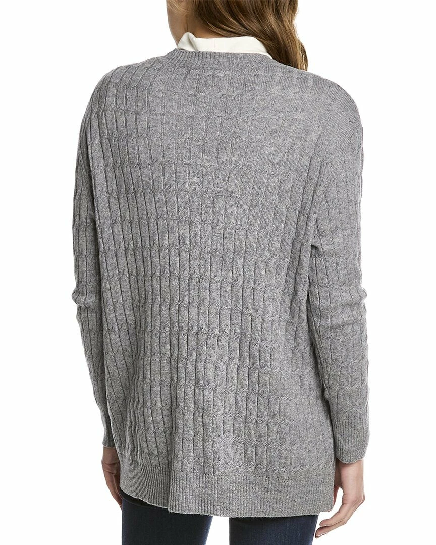 Promo 😀 women Forte Cashmere Cable Wool & Cashmere-Blend Boyfriend Cardigan ✔️ 2 Promo 😀 women Forte Cashmere Cable Wool & Cashmere-Blend Boyfriend Cardigan ✔️ - Image 2