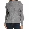 Top 10 👏 women Forte Cashmere Fashioned Rib Turtleneck Wool & Cashmere-Blend Sweater 🔥